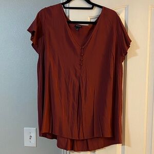 Torrid Rust V-Neck Blouse
